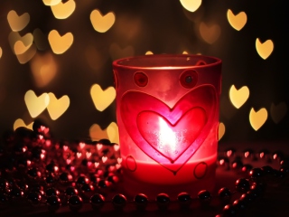 Love Candle wallpaper 320x240