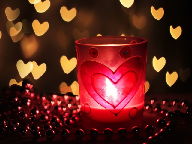 Love Candle wallpaper 640x480