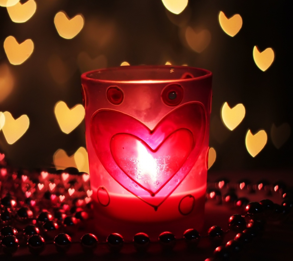 Das Love Candle Wallpaper 960x854