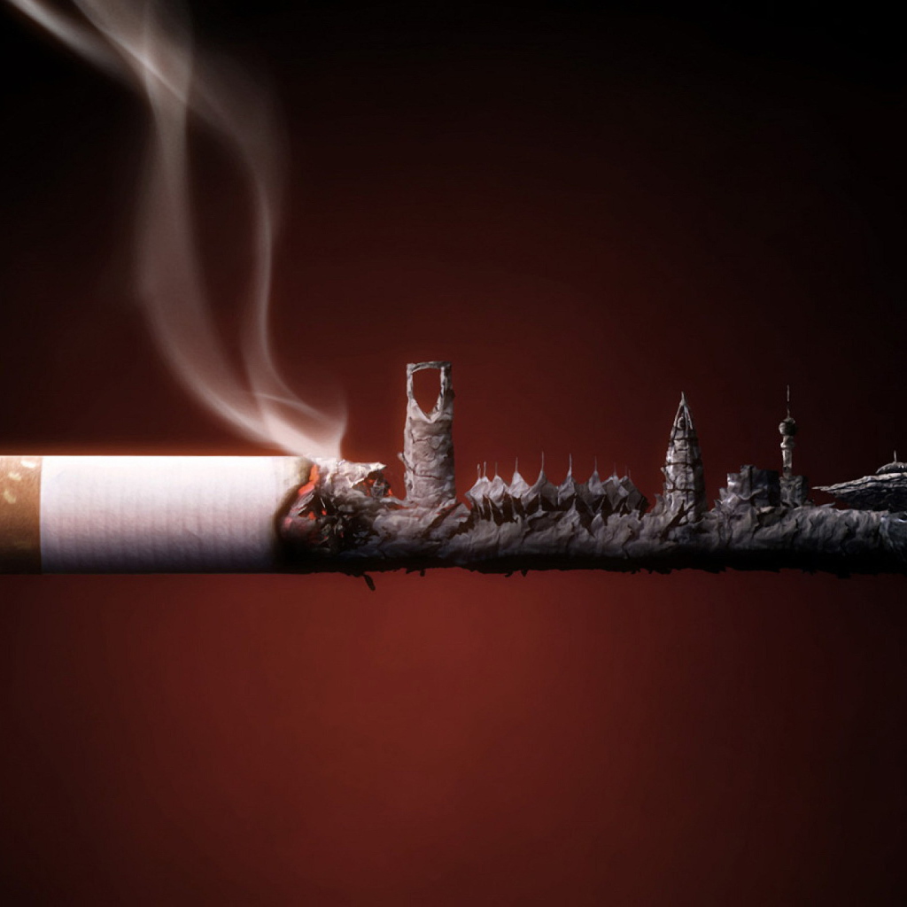 Das Smoked Cigarette Wallpaper 1024x1024