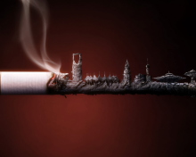 Das Smoked Cigarette Wallpaper 220x176