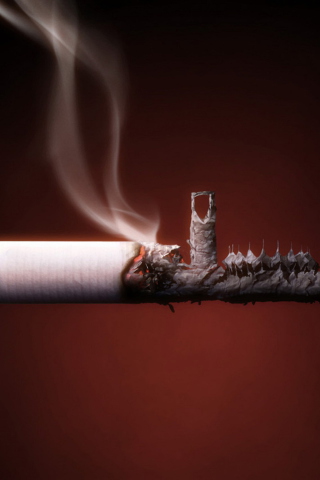Smoked Cigarette wallpaper 320x480