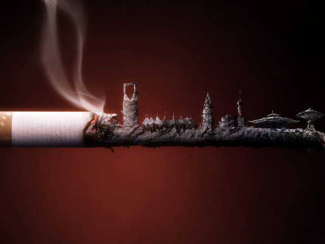 Das Smoked Cigarette Wallpaper 640x480