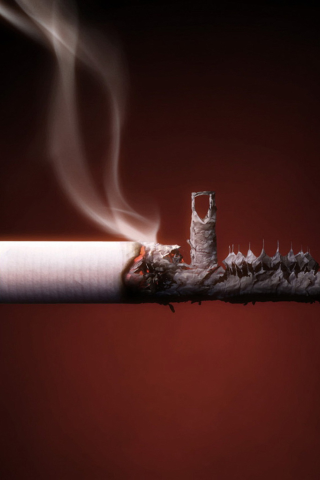 Smoked Cigarette wallpaper 640x960