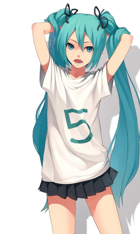 Fondo de pantalla Hatsune Miku, Vocaloid 480x800