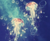 Fondo de pantalla Digital Jellyfish 176x144