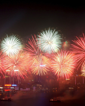 Fireworks In Hong Kong wallpaper 176x220