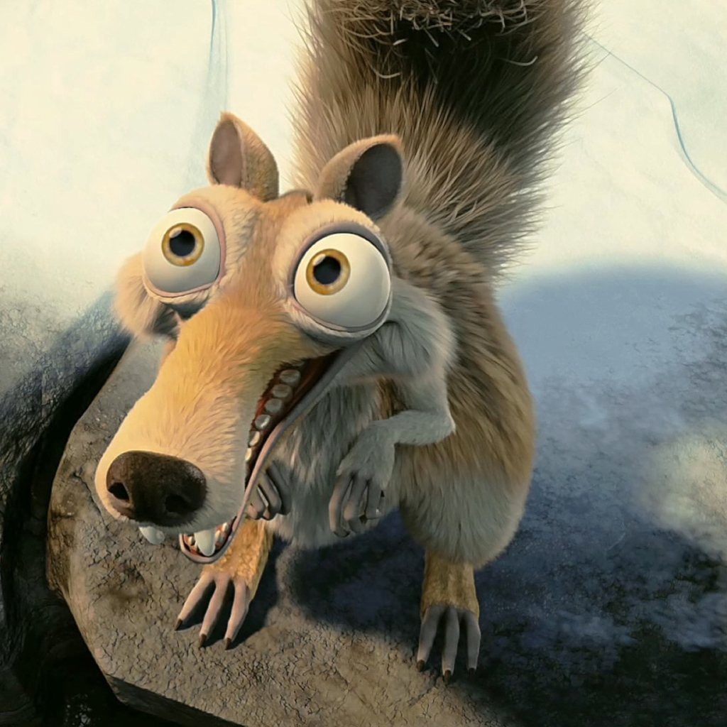 Fondo de pantalla Squirrel From Ice Age 1024x1024