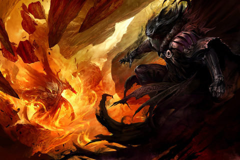 Battle with Mage wallpaper 480x320