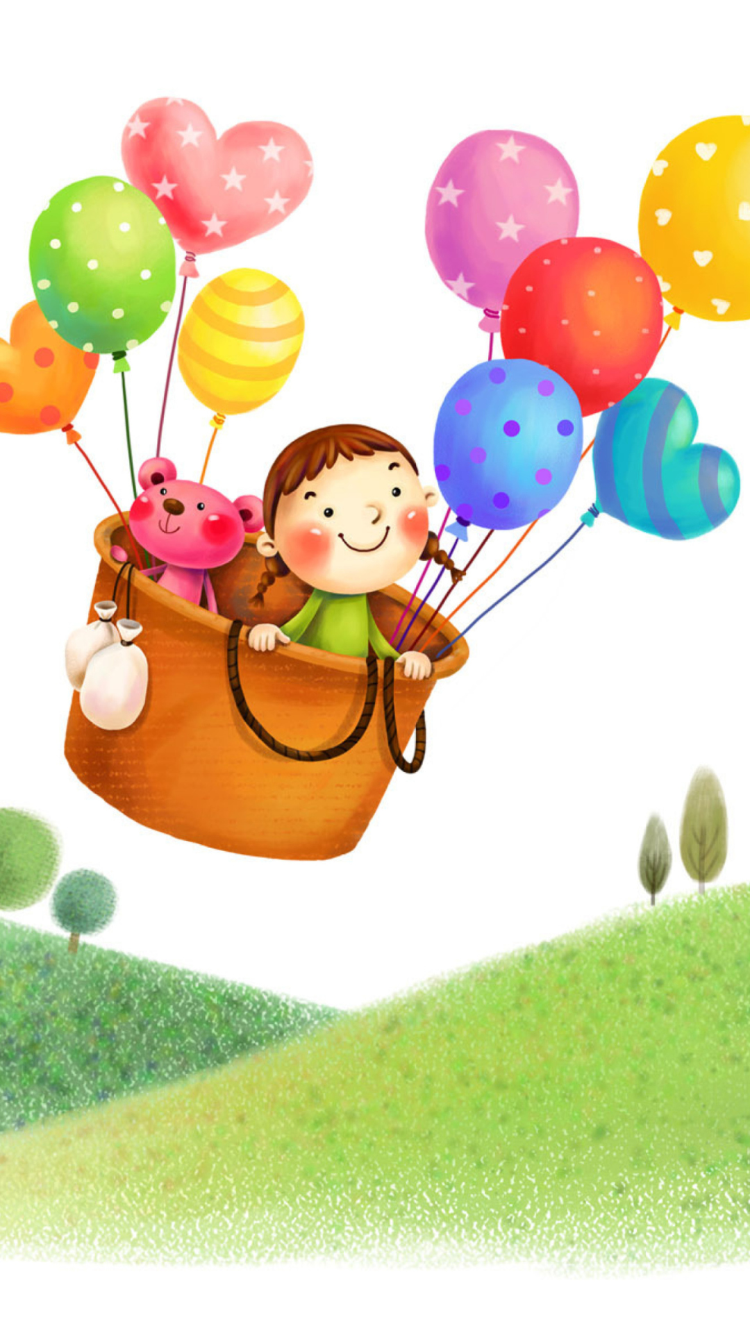 Sfondi Colorful Balloons Sky Trip 1080x1920
