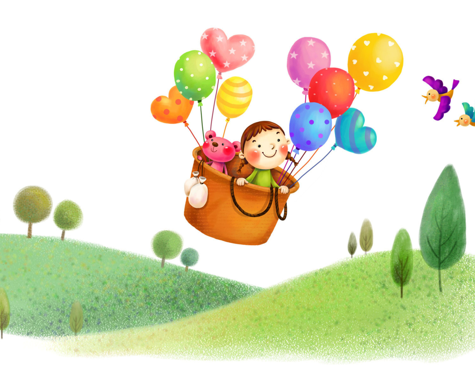 Das Colorful Balloons Sky Trip Wallpaper 1600x1280