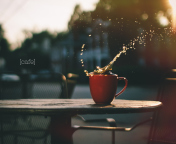 Das Cup Of Morning Coffee Wallpaper 176x144