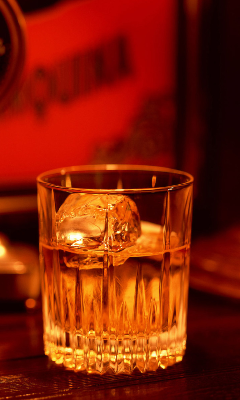 Whiskey With Ice wallpaper 768x1280