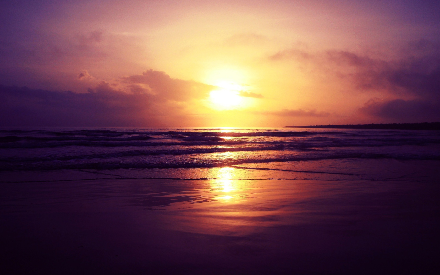 Обои Beach Sunset 1680x1050