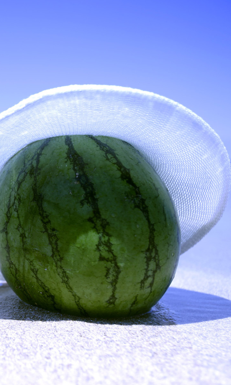 Обои Watermelon In Panama Hat 768x1280