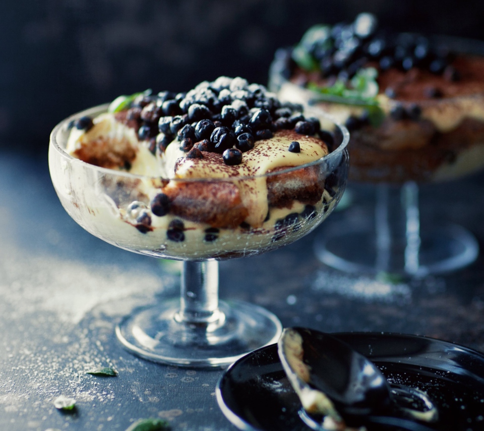 Обои Blueberry Dessert 960x854