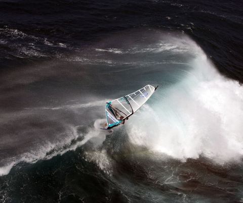 Big Wave Windsurfing wallpaper 480x400
