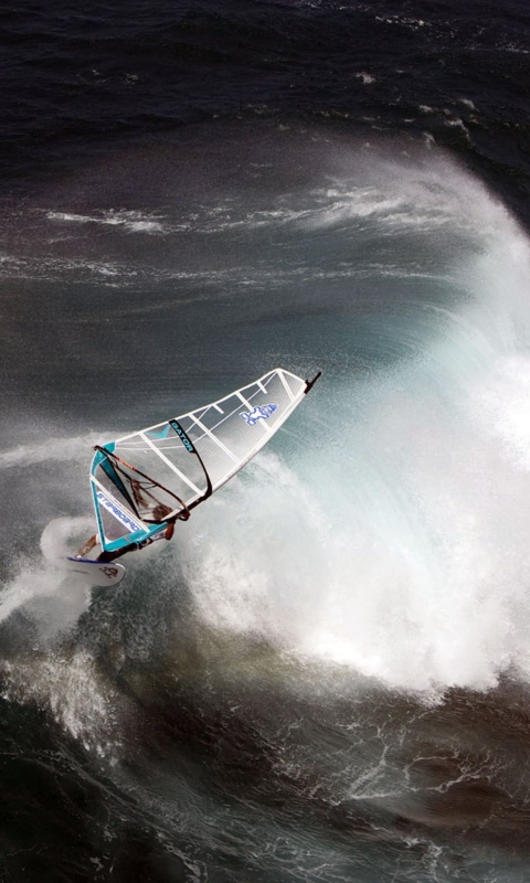 Sfondi Big Wave Windsurfing 480x800