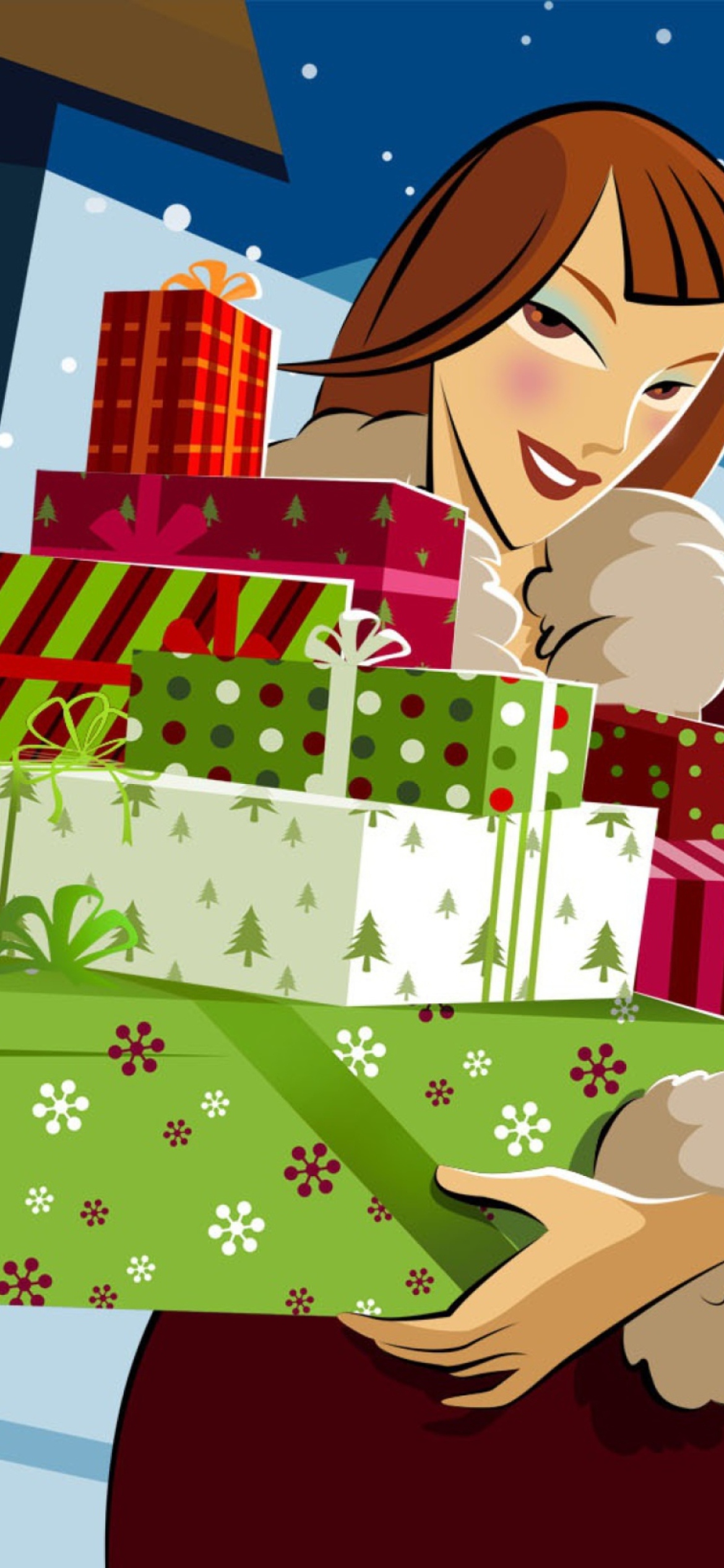 Das Gifts For The New Year Wallpaper 1170x2532