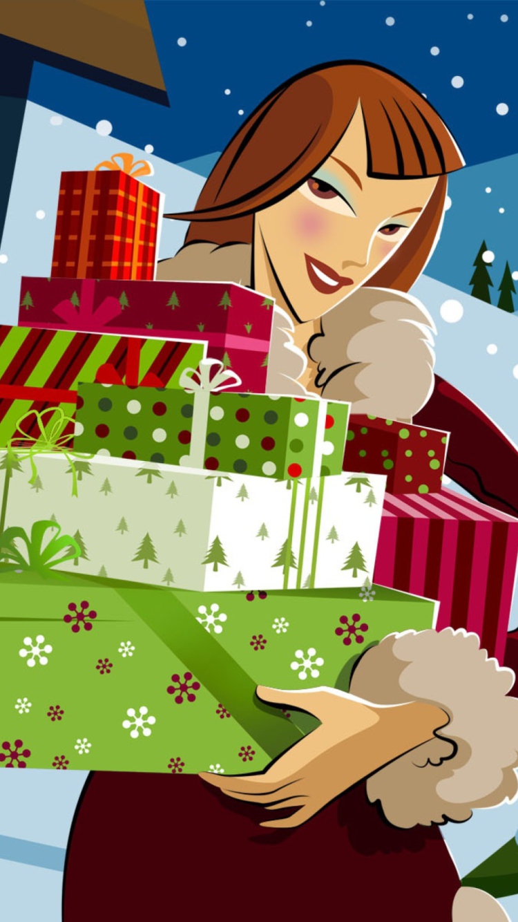 Das Gifts For The New Year Wallpaper 750x1334