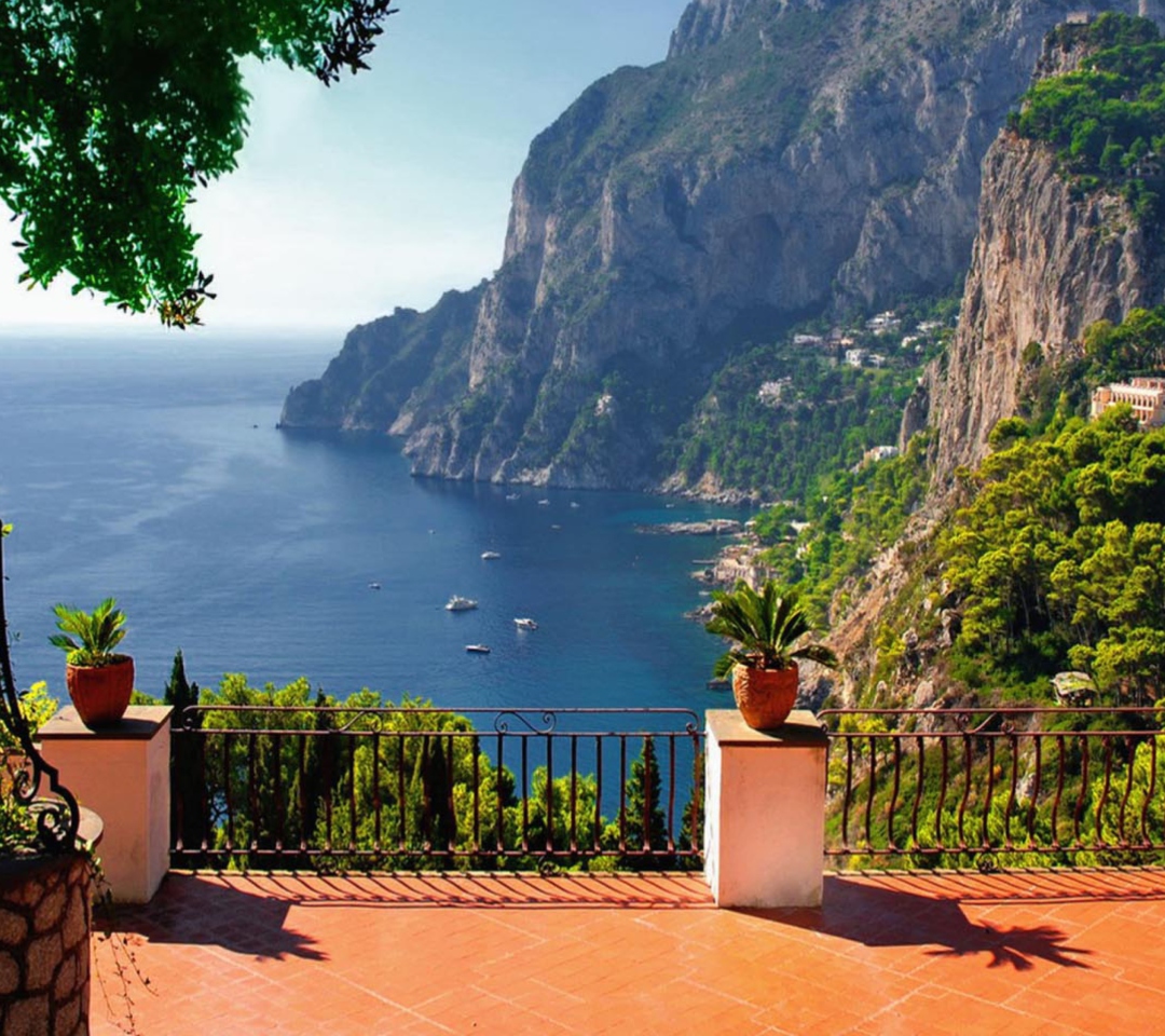 Capri Terrace View wallpaper 1080x960