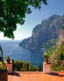 Fondo de pantalla Capri Terrace View 128x160