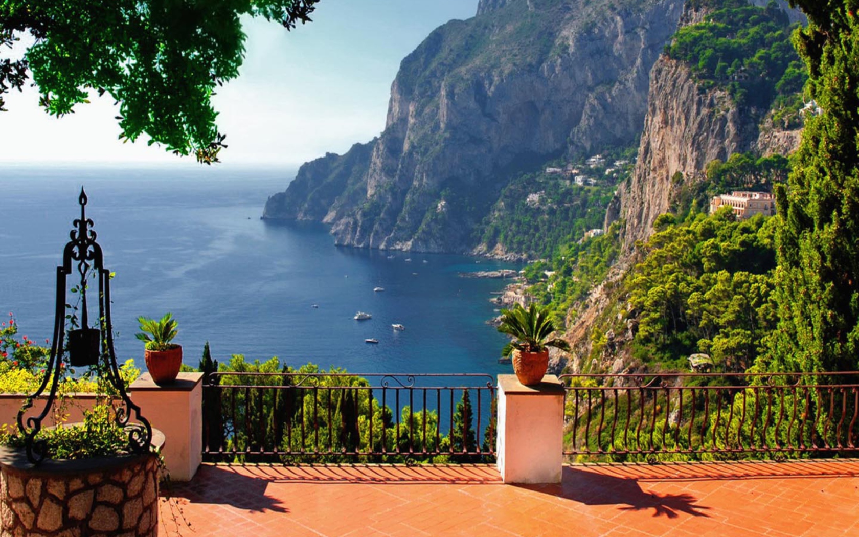 Fondo de pantalla Capri Terrace View 1680x1050