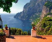 Das Capri Terrace View Wallpaper 176x144