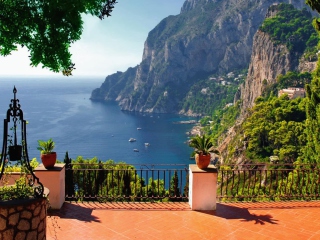 Fondo de pantalla Capri Terrace View 320x240