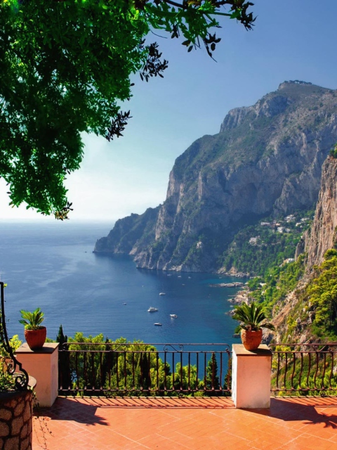 Capri Terrace View wallpaper 480x640