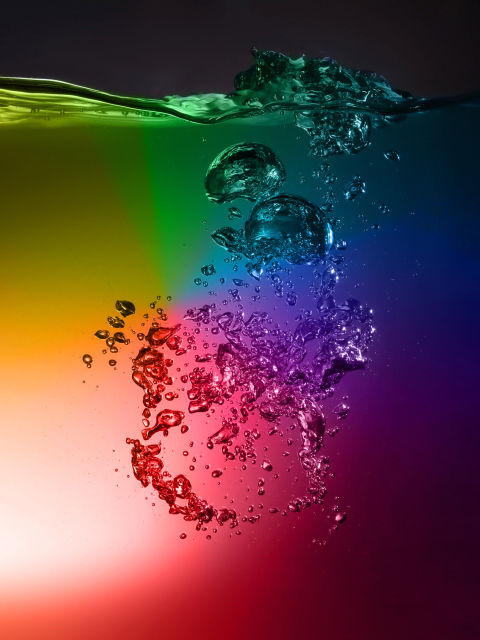 Sfondi Rainbow Water 480x640