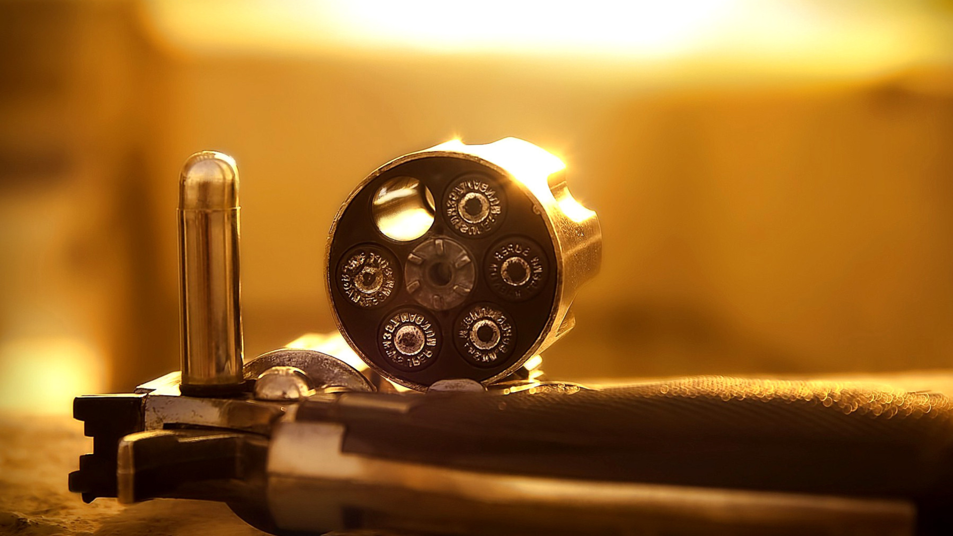Revolver with Handgun Cartridges wallpaper 1920x1080