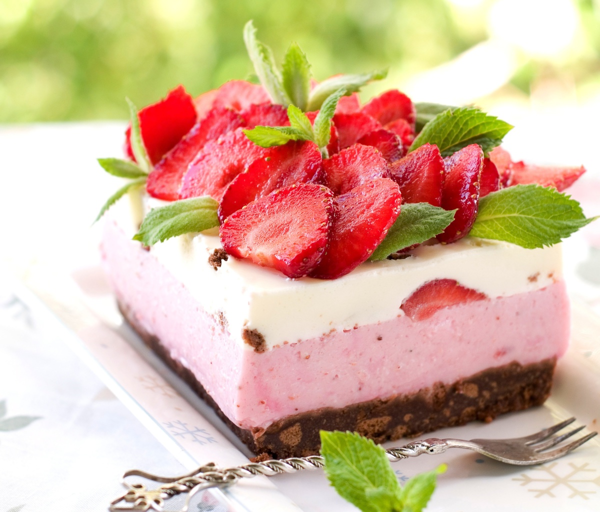 Обои Strawberry cheesecake 1200x1024