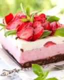 Sfondi Strawberry cheesecake 128x160