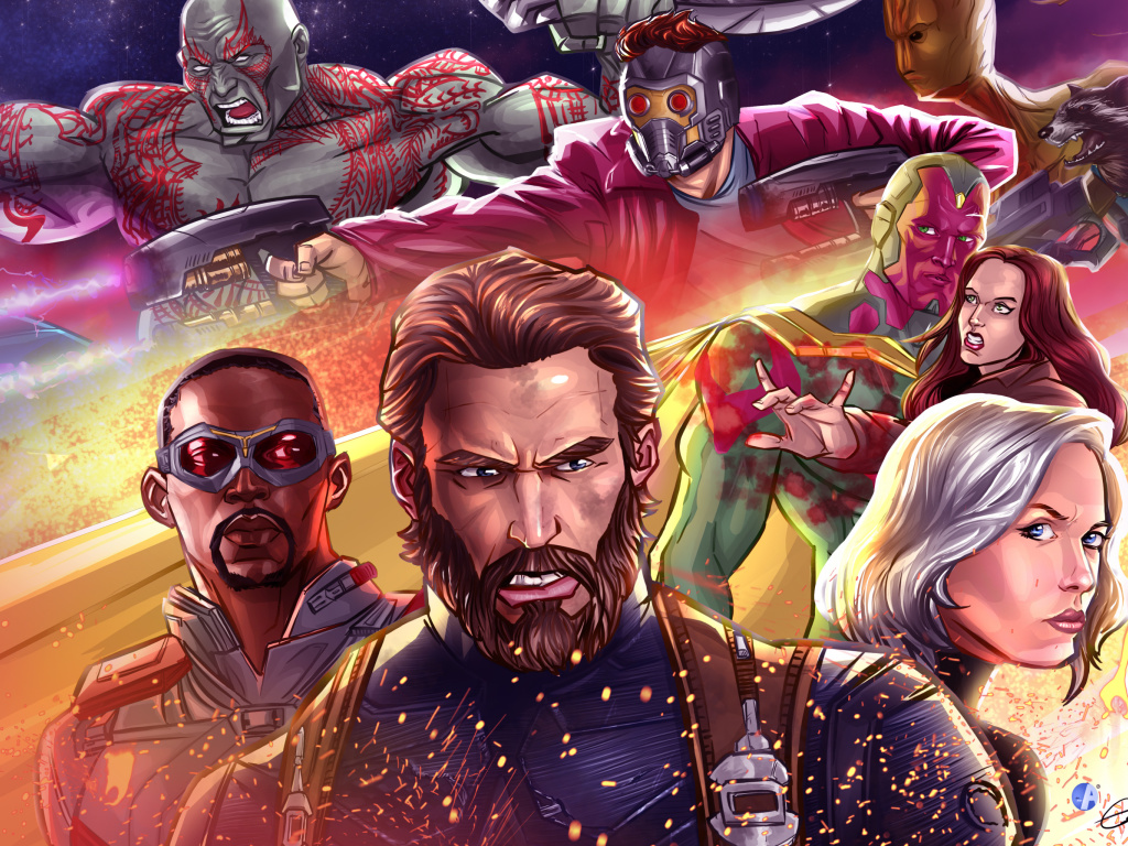 Das Avengers Infinity War 2018 Artwork Wallpaper 1024x768