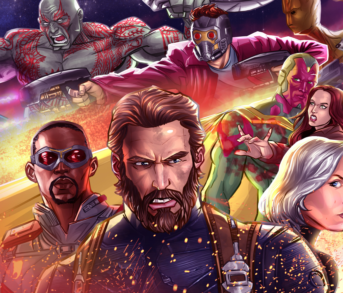 Fondo de pantalla Avengers Infinity War 2018 Artwork 1200x1024