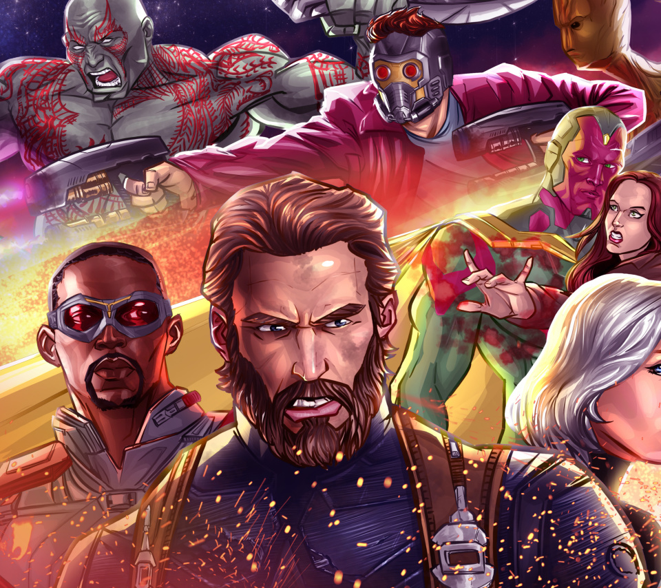 Das Avengers Infinity War 2018 Artwork Wallpaper 960x854