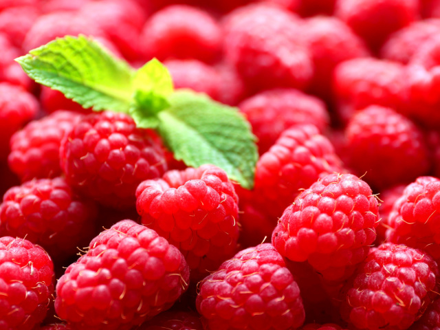 Raspberries wallpaper 640x480