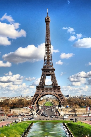 Fondo de pantalla Eiffel Tower 320x480
