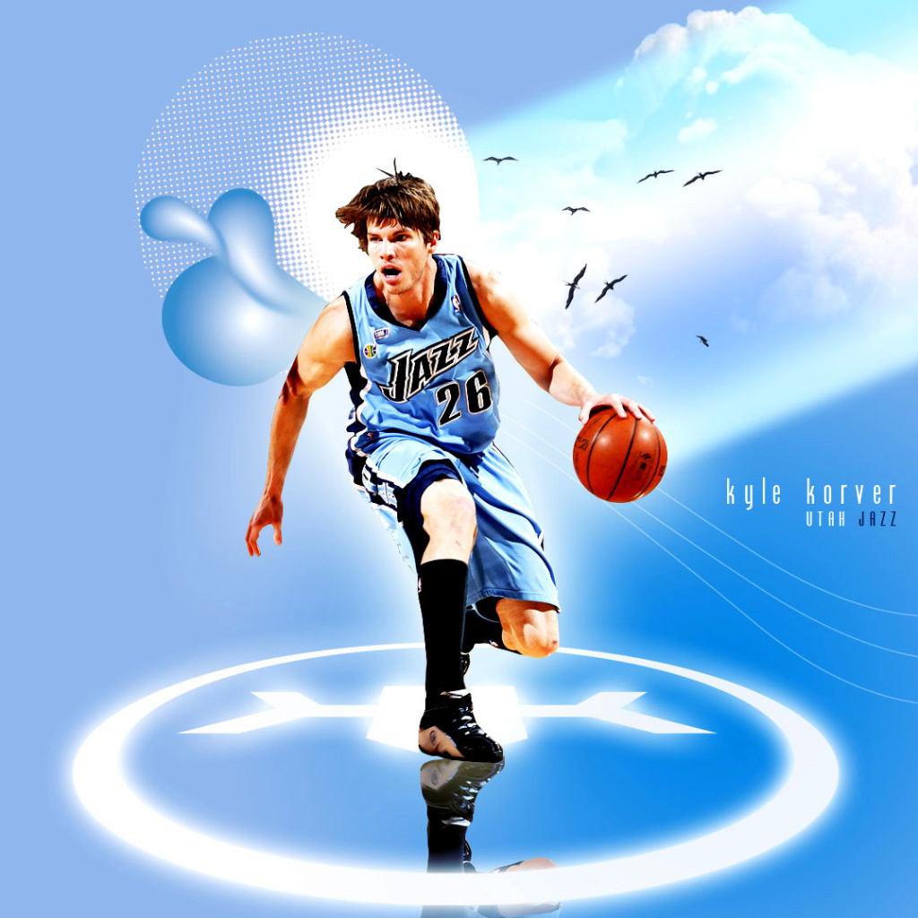 Das Utah Jazz, Player Kyle Korver Wallpaper 1024x1024