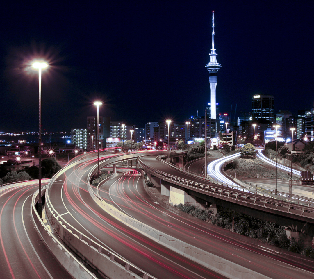 Sfondi Highways At Night 1080x960