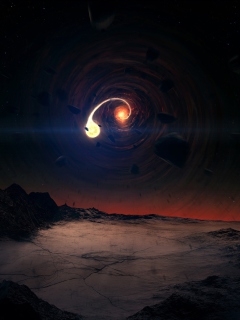 Das Black Hole Scene Wallpaper 240x320