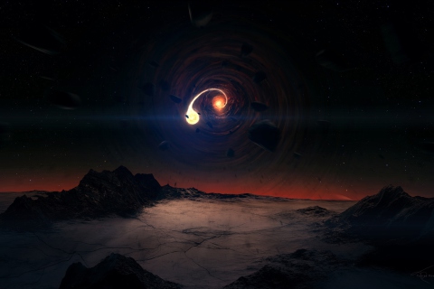 Black Hole Scene screenshot #1 480x320