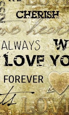 Обои Always Love Forever 240x400