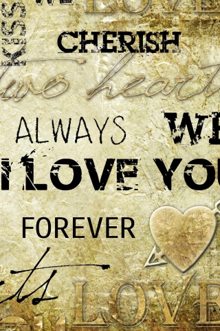 Das Always Love Forever Wallpaper 320x480