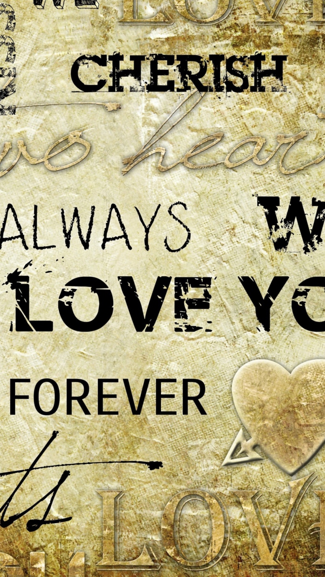 Das Always Love Forever Wallpaper 640x1136