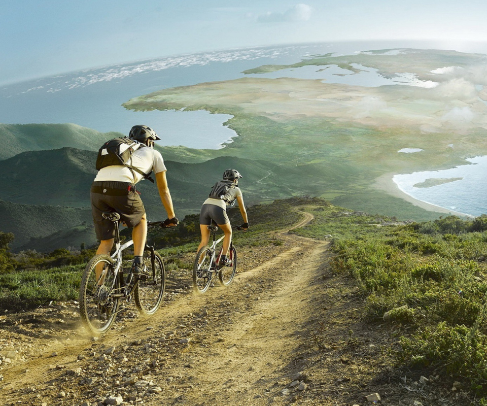 Traveling By Bicycle wallpaper 960x800