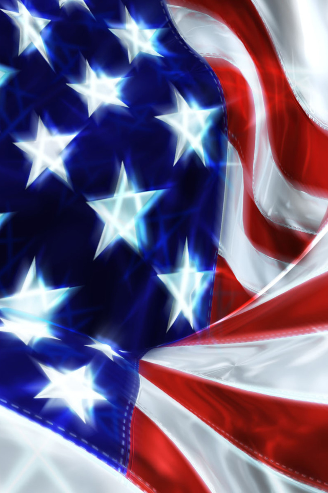 USA Flag Celebration wallpaper 640x960
