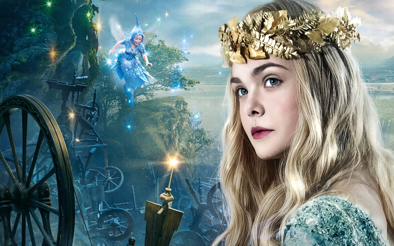 Das Elle Fanning As Princess Aurora Wallpaper 1280x800