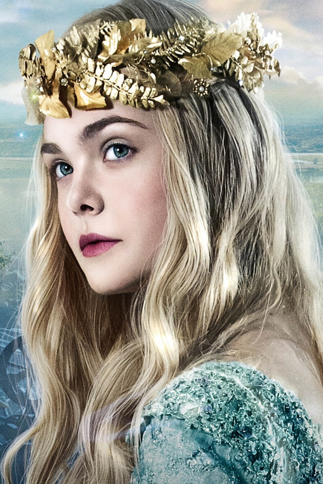 Das Elle Fanning As Princess Aurora Wallpaper 640x960